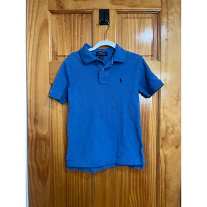 Kids Polo Ralph Lauren Blue Cotton Polo Shirt Size 8